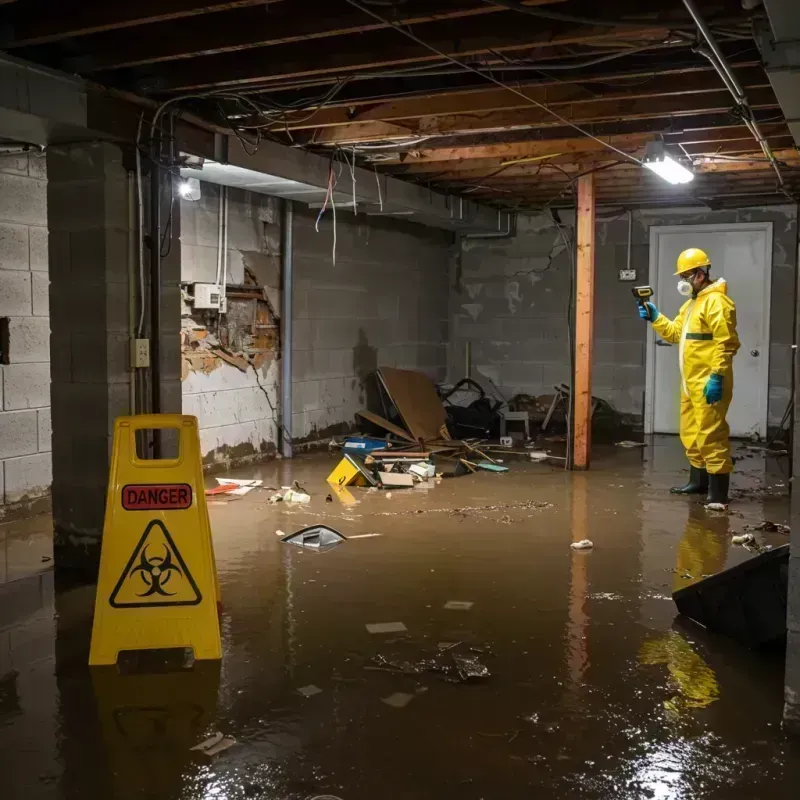 Flooded Basement Electrical Hazard in Occidental, CA Property