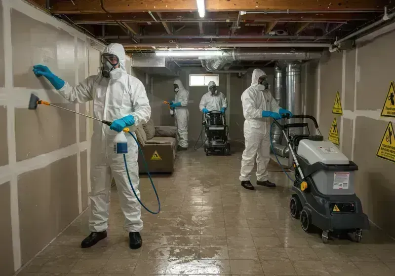 Basement Moisture Removal and Structural Drying process in Occidental, CA